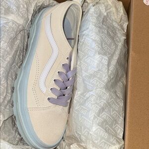 Vans Sentry Old Skool Marshmallow Suede Leather Upper NEW in Box Women's 8.5